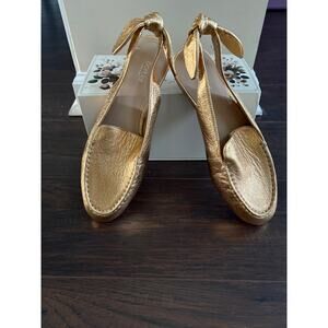 NWOB BOTKIER SELMA GOLD  SLINGBACK SHOES SIZE 7